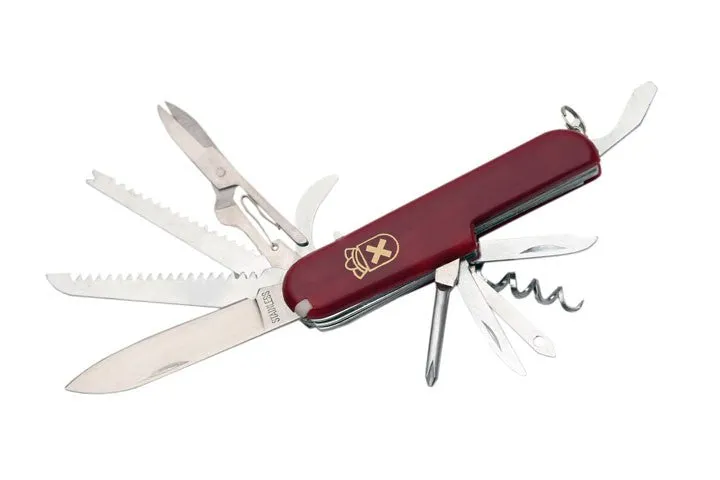 13 Function Multi-Tool Pocket Knife - Red