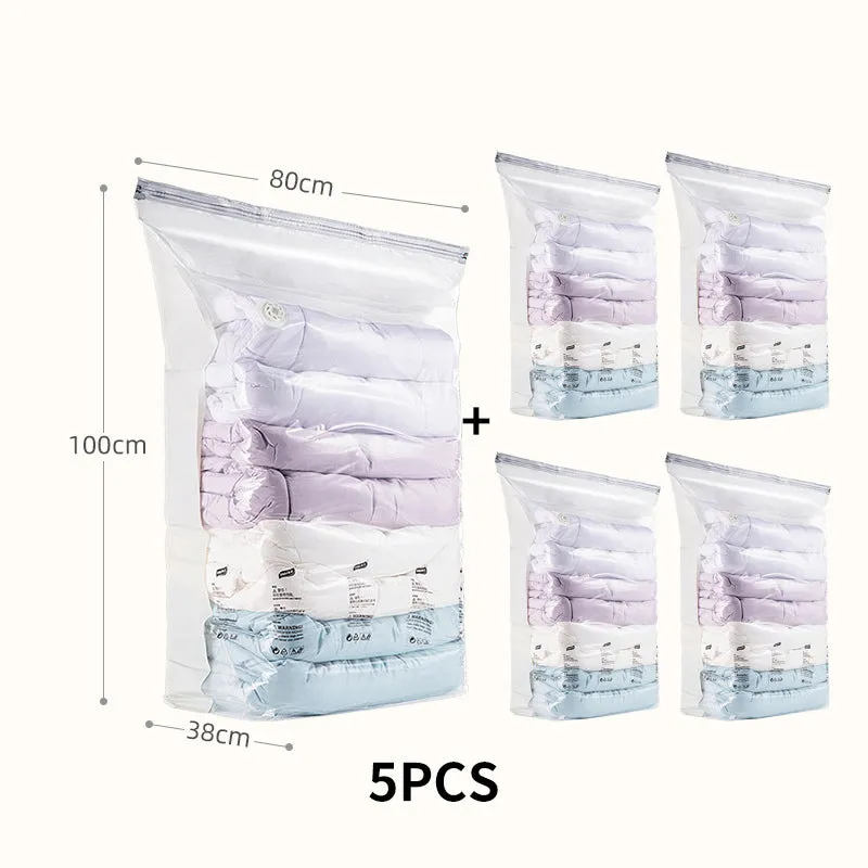 2025 Household Essentials5-piece reusable non-vacuum compression storage bags.