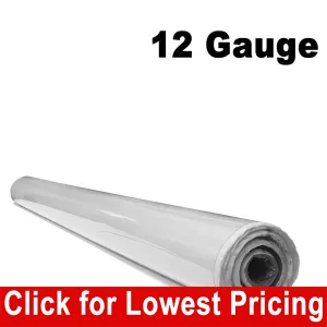 54" Wide 12 Gauge Clear Table Vinyl Full Roll- 25 yards