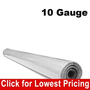 72" Wide 10 Gauge Clear Table Vinyl Full Roll- 20 yards