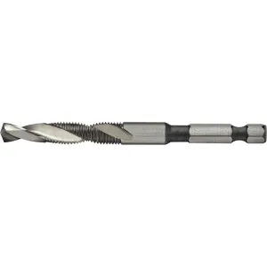 ALFA Tools DTML66105 10-24 HSS COMBINATION DRILL TAP 1/4 HEX SHANK 12/pack