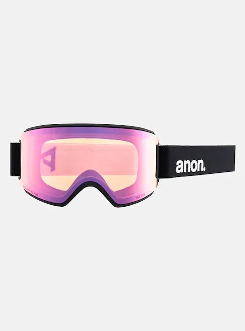 Anon WM3 Goggles & MFI Face Mask & Spare Lens Low Bridge Fit 2024 Black / Perceive Variable Blue Lens