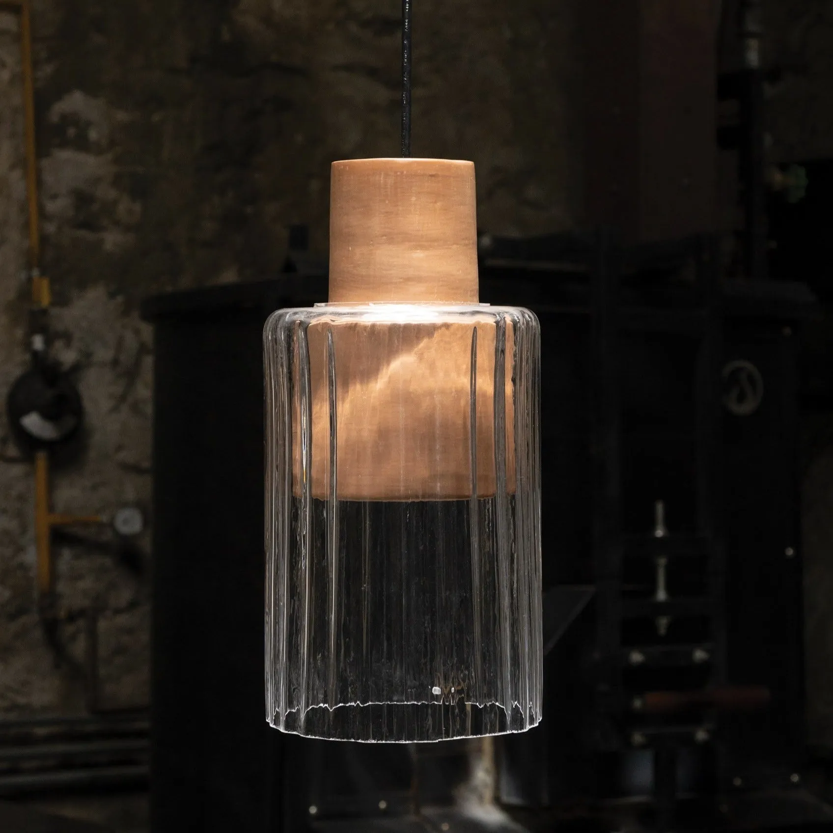 Barro Glass and Ceramic Pendant Light Natural By Graypants
