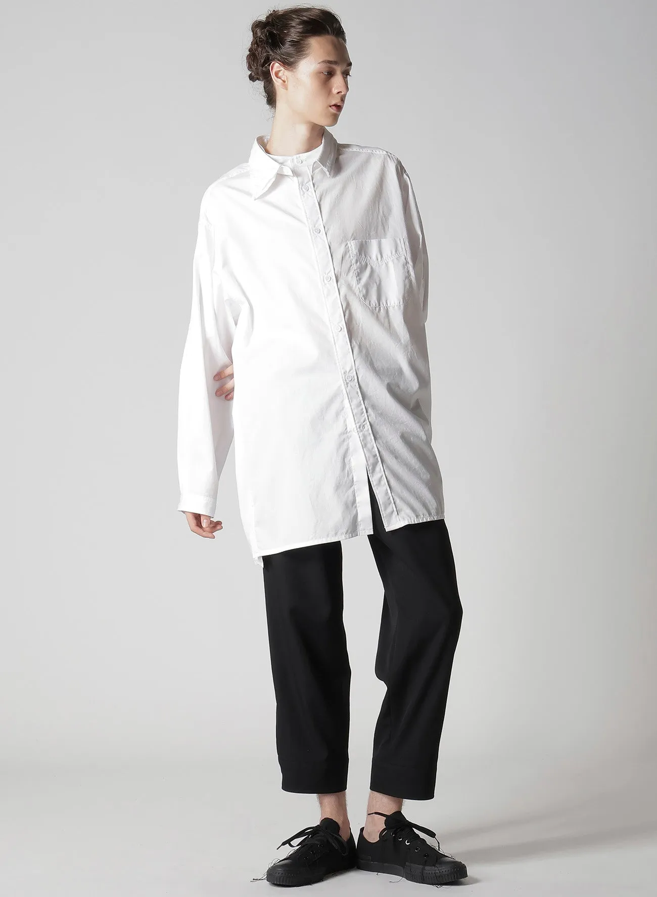 CHAIN STITCH BROAD SPARE TRIPLE COLLAR BLOUSE