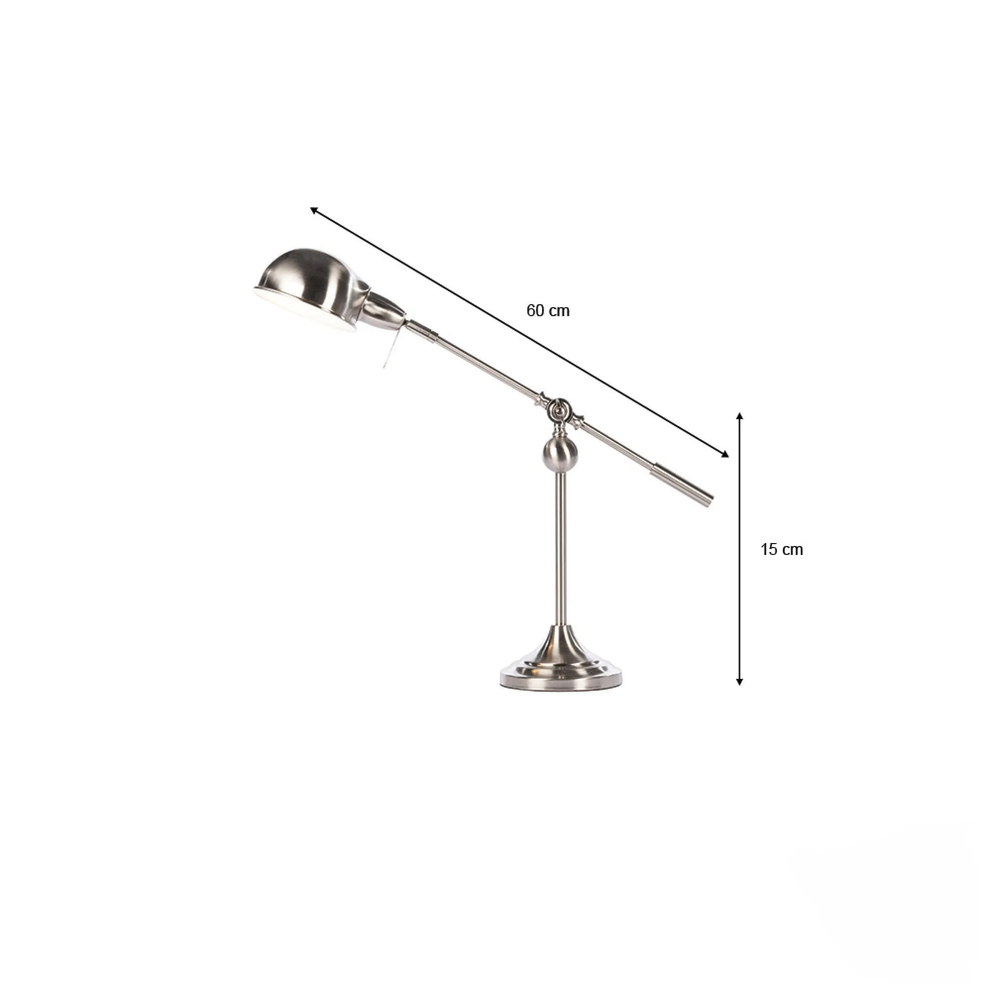 Enzo Desk Lamp Satin Silver