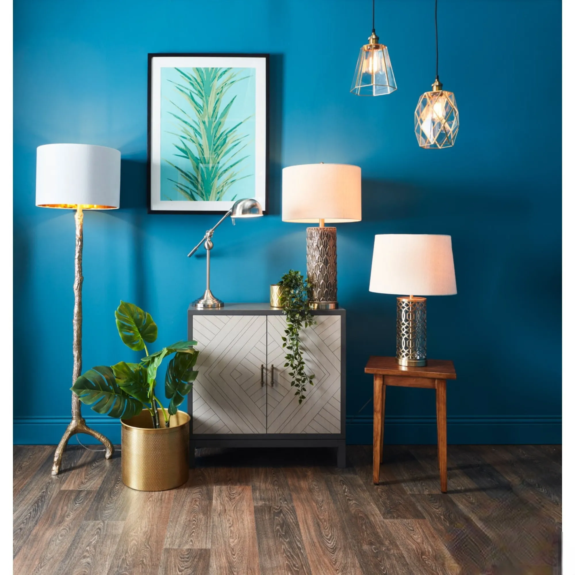 Enzo Desk Lamp Satin Silver