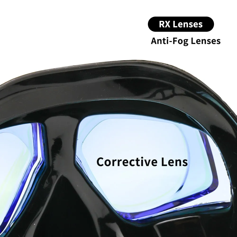 Enzodate Unisex Full Rim Snorkel Mask Hyperopia Myopia MK005