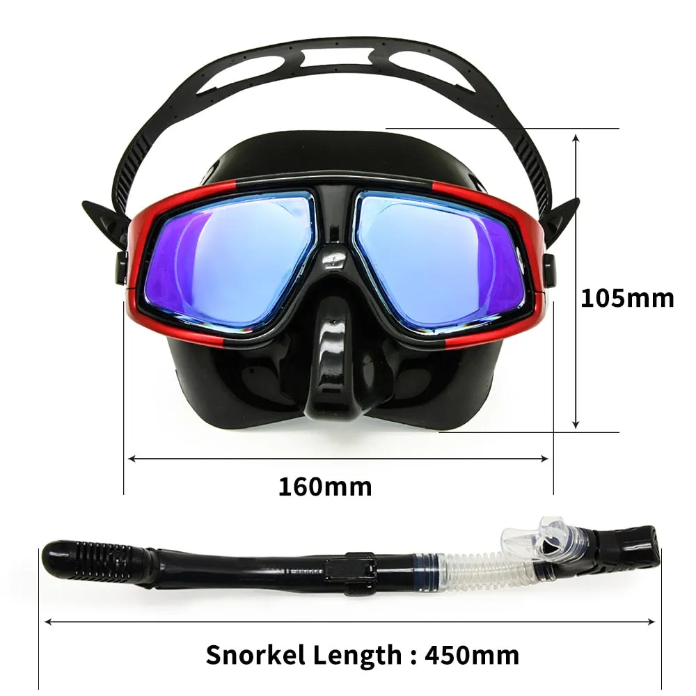 Enzodate Unisex Full Rim Snorkel Mask Hyperopia Myopia MK005