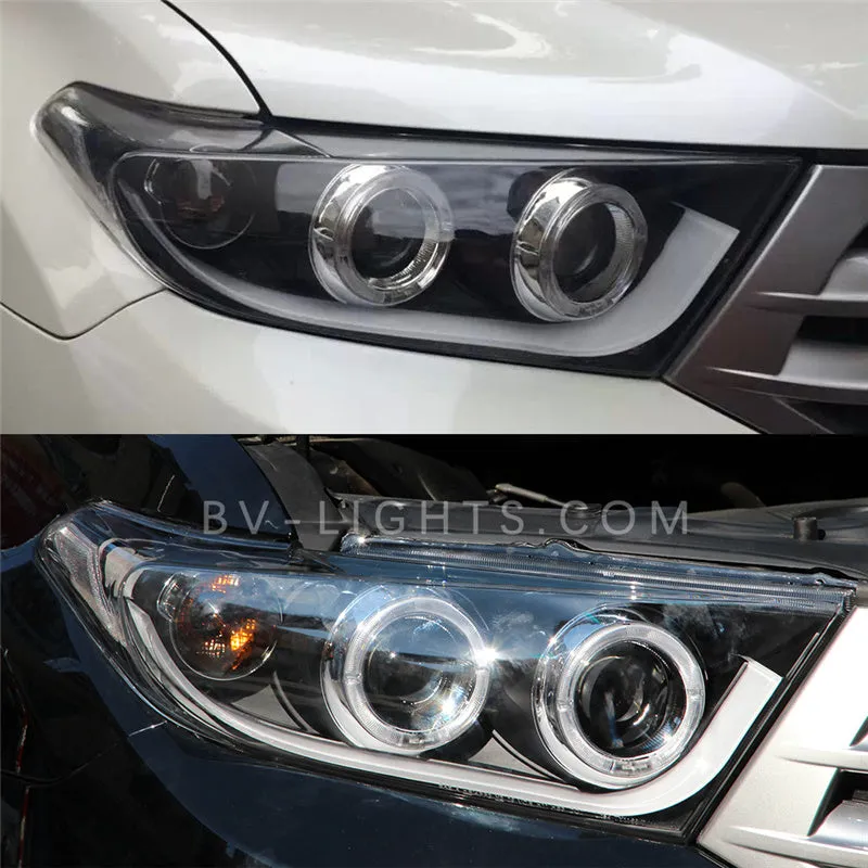 For Toyota Highlander 2012-2014 Modified headlight assembly Upgrade with DRL light