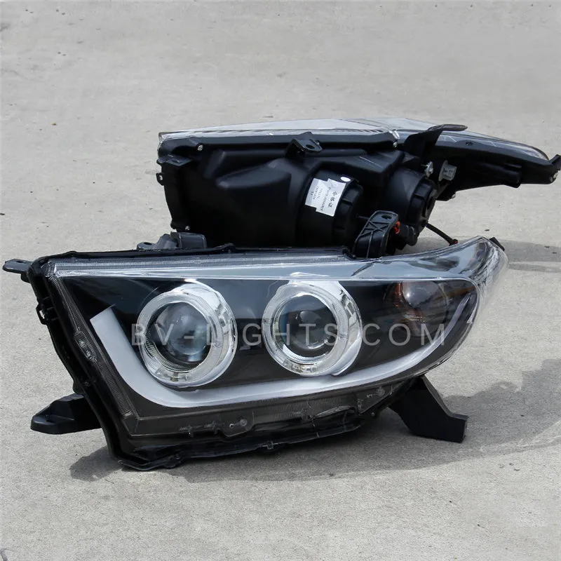 For Toyota Highlander 2012-2014 Modified headlight assembly Upgrade with DRL light