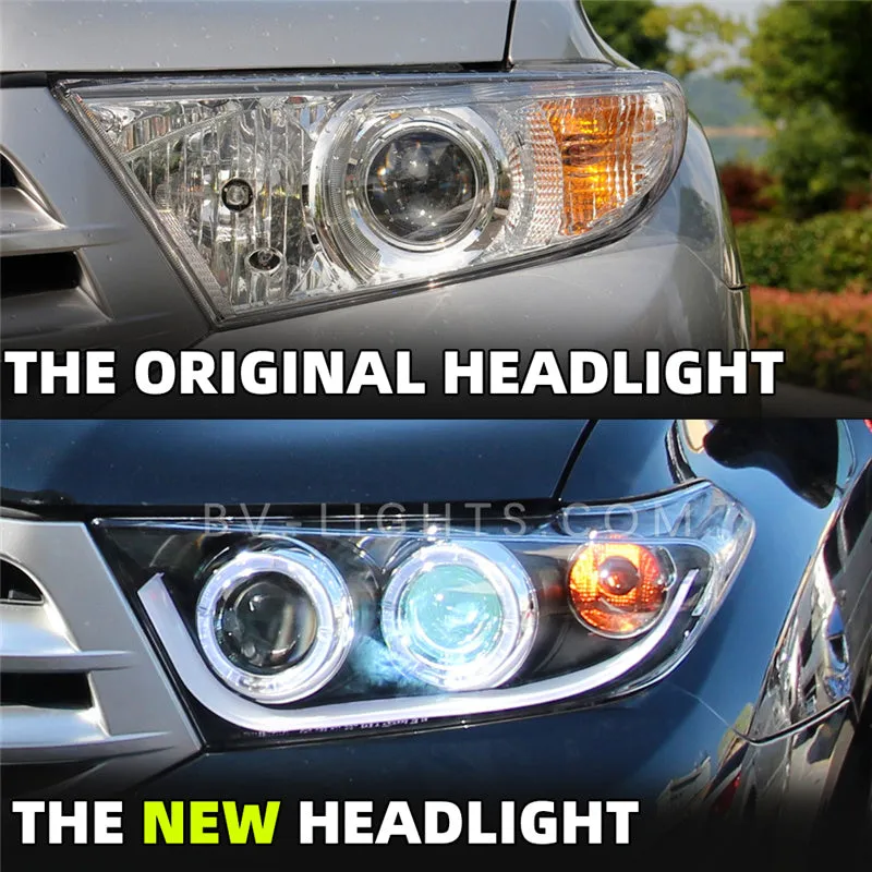 For Toyota Highlander 2012-2014 Modified headlight assembly Upgrade with DRL light