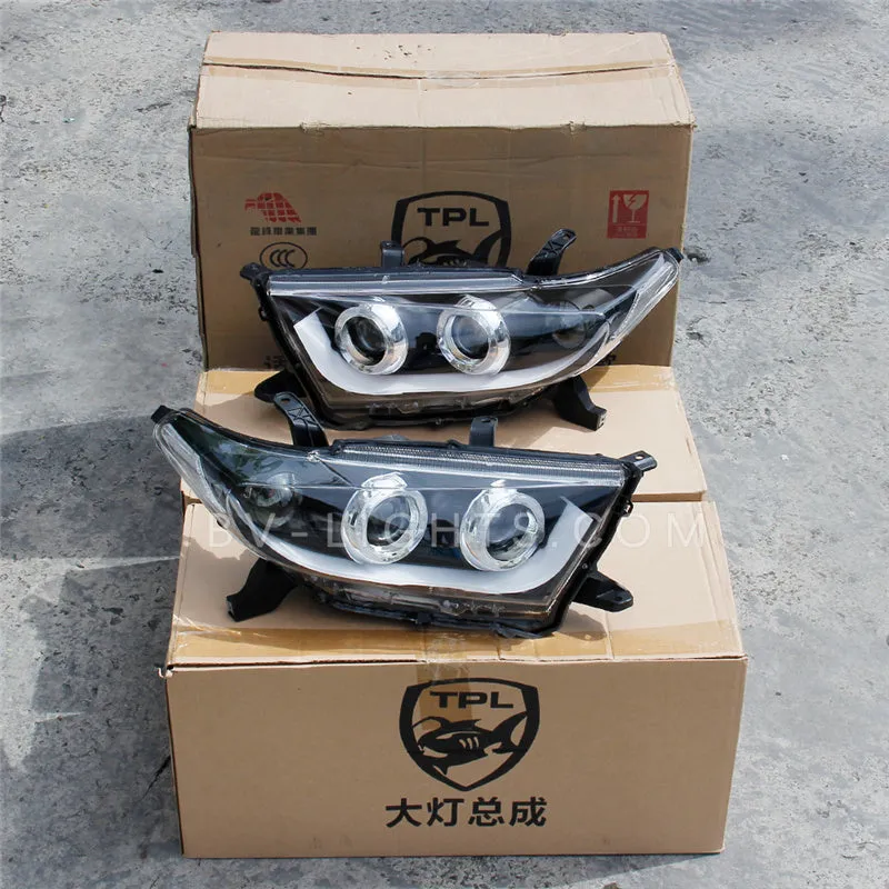 For Toyota Highlander 2012-2014 Modified headlight assembly Upgrade with DRL light
