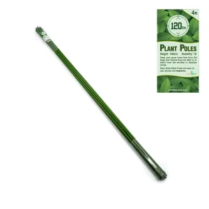 Garden Canes - PVC Coated Aluminium Plant Poles - Pack of 10