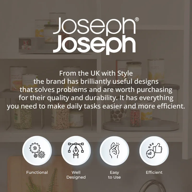 Joseph Joseph Cupboard Store Compact Grey Multi-Purpose Shelf Organizer | 3 Tier