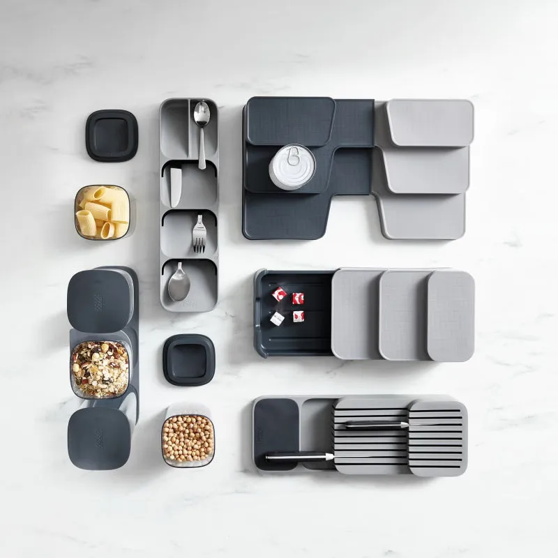 Joseph Joseph Cupboard Store Compact Grey Multi-Purpose Shelf Organizer | 3 Tier