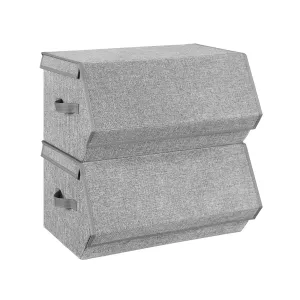 Large Stackable Storage Bins Cubes with Lids