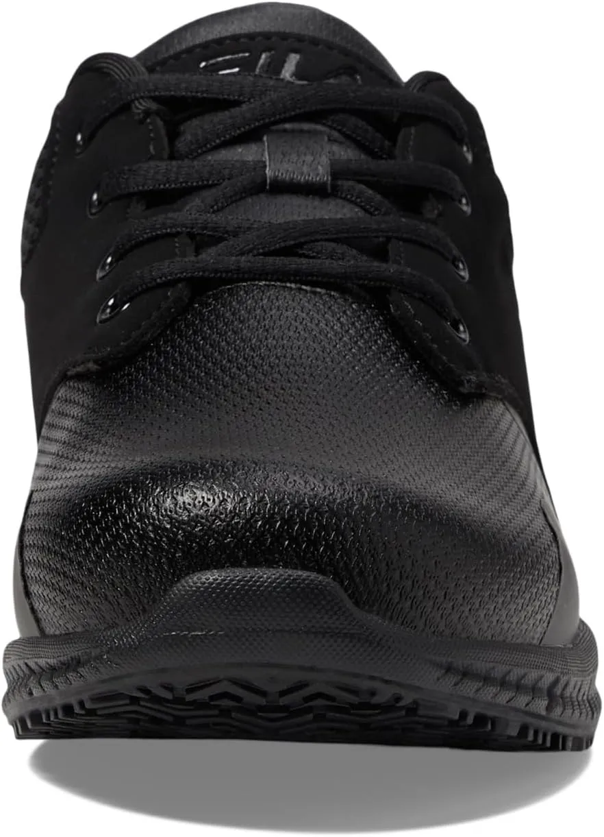 Memory Layers Slip Resistant Fila Sneakers, Black/Black/Black
