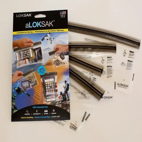 Multi-Packs of Assorted aLOKSAK Airtight Waterproof Pouch Clear Dry Bags