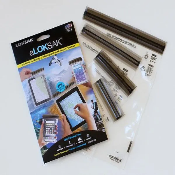 Multi-Packs of Assorted aLOKSAK Airtight Waterproof Pouch Clear Dry Bags