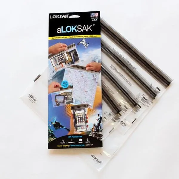 Multi-Packs of Assorted aLOKSAK Airtight Waterproof Pouch Clear Dry Bags