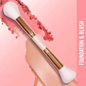 NY Bae Pro Dual Brush- Foundation & Blush | Multipurpose | Smooth Blending | Even Application | Fine & Soft Bristles