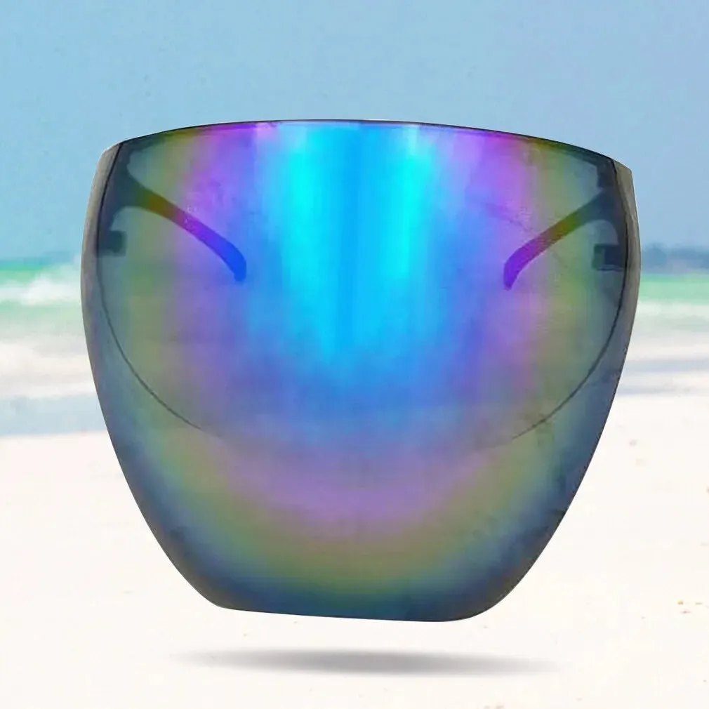 One-Piece HD Transparent Anti-Fog Anti-Splash Protective Mask Anti-Pollen Space Multi-Color Coating Goggles