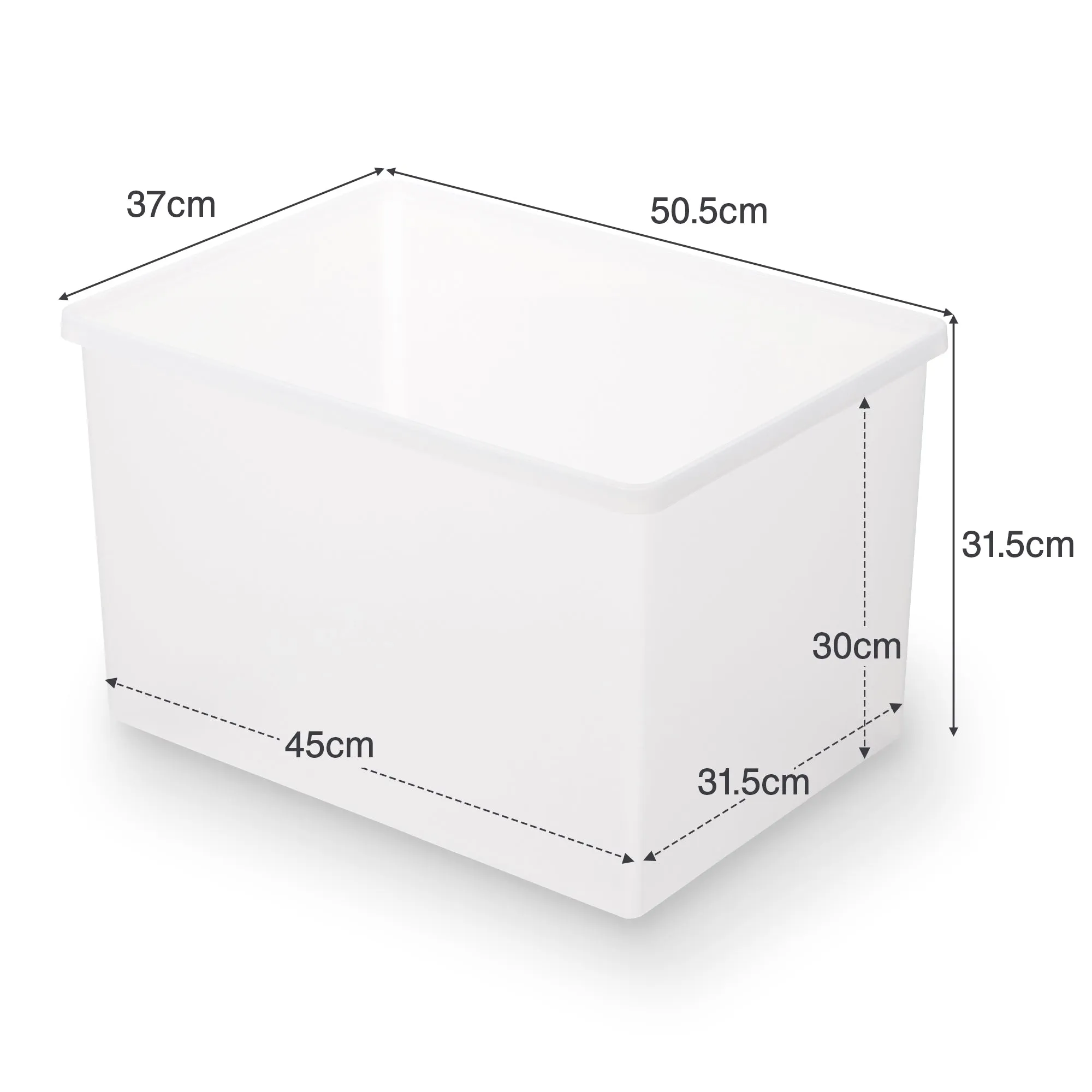 Polypropylene Storage Box Wide Deep