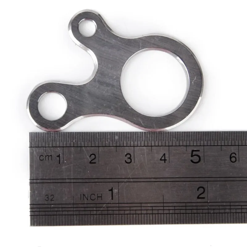 Rope Fixing Clip 3 Holes Slip Runner Shroud Tensioner Stainless Steel for Camping Hiking