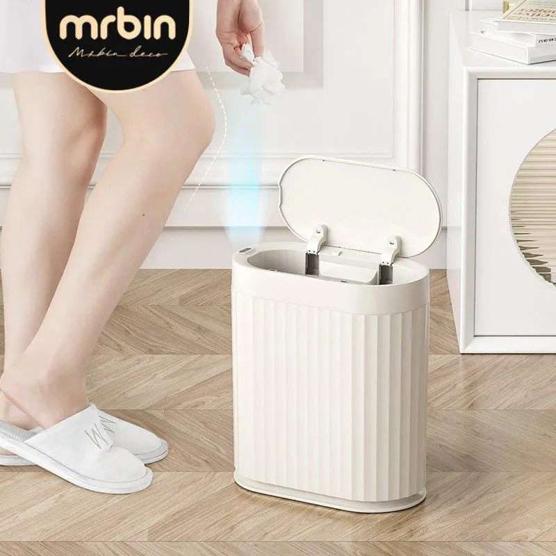 Small Trash Can Advanced Motion Sensor with IPX5 Waterproof Rating and Sealed Odor Protection