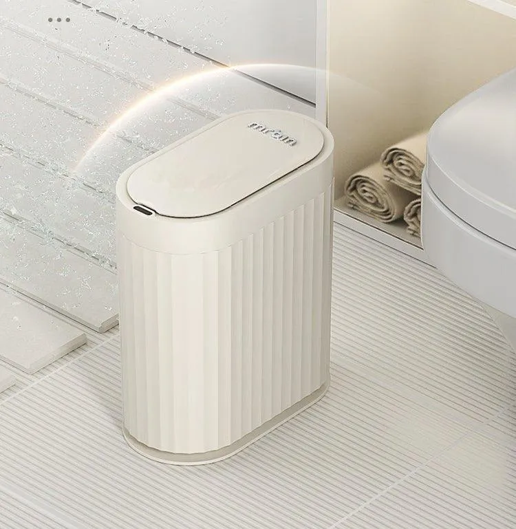 Small Trash Can Advanced Motion Sensor with IPX5 Waterproof Rating and Sealed Odor Protection