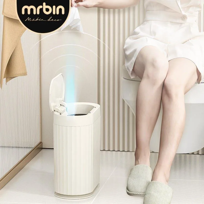Small Trash Can Advanced Motion Sensor with IPX5 Waterproof Rating and Sealed Odor Protection