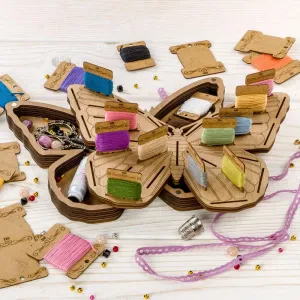 Storage Box for handcraft and 33 bobbins included