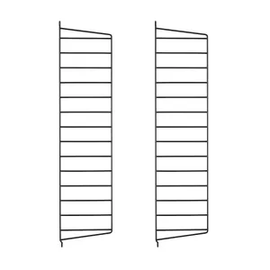 String Shelving System Wall Panels 2-Pack, Black (H75xD20cm)