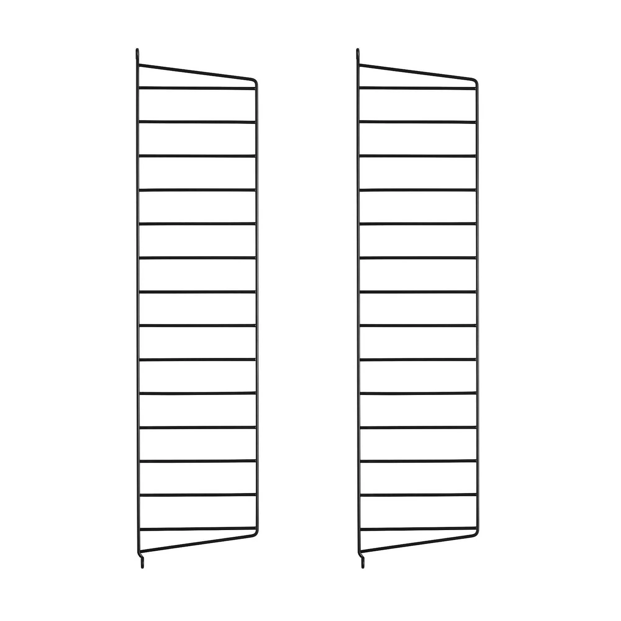 String Shelving System Wall Panels 2-Pack, Black (H75xD20cm)