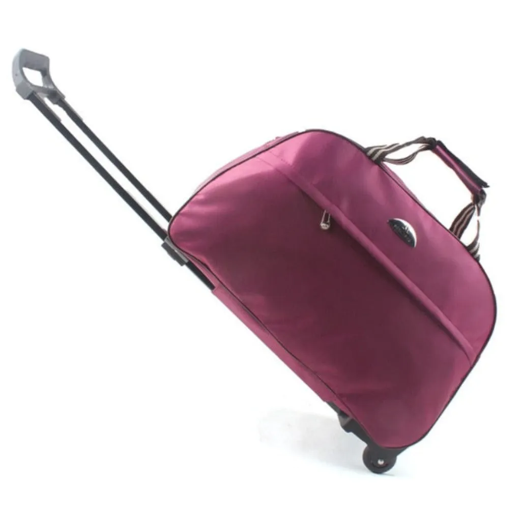 Travel Duffle Trolley Rolling Suitcase Carry On Luggage Bag