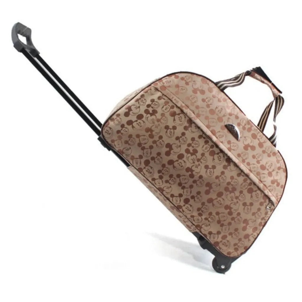 Travel Duffle Trolley Rolling Suitcase Carry On Luggage Bag
