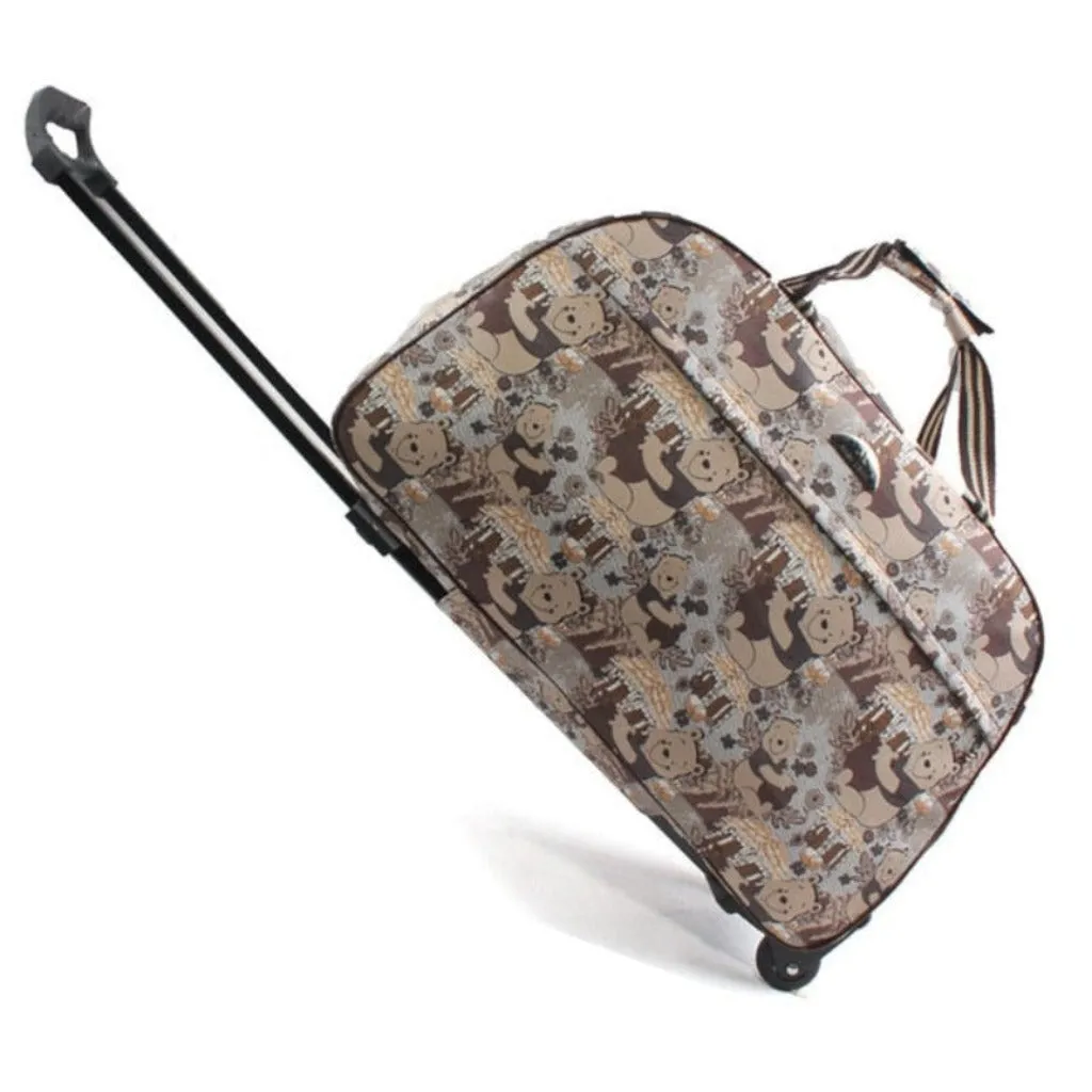 Travel Duffle Trolley Rolling Suitcase Carry On Luggage Bag
