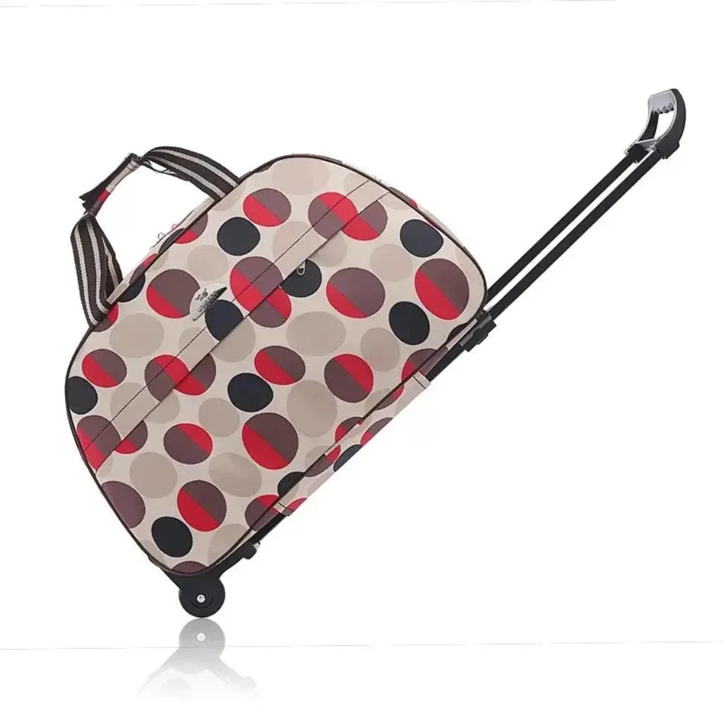 Travel Duffle Trolley Rolling Suitcase Carry On Luggage Bag