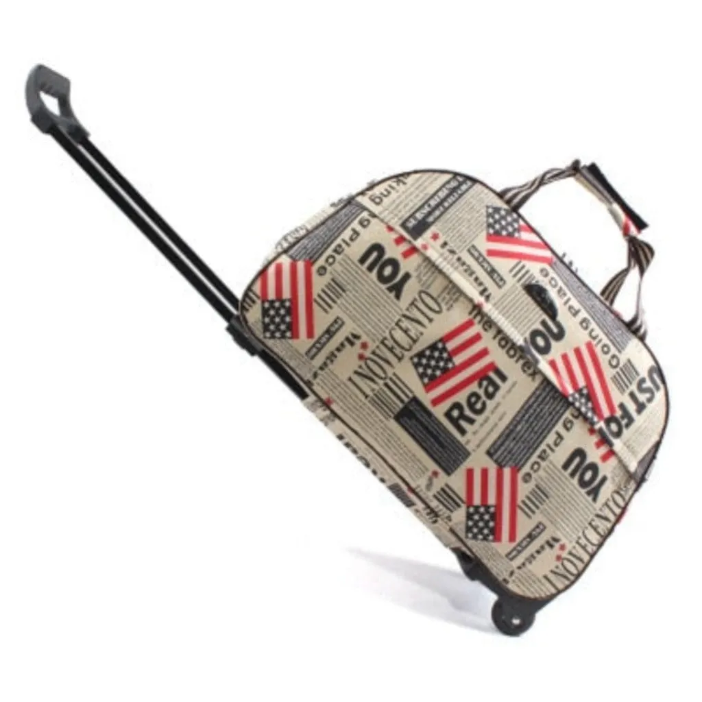 Travel Duffle Trolley Rolling Suitcase Carry On Luggage Bag