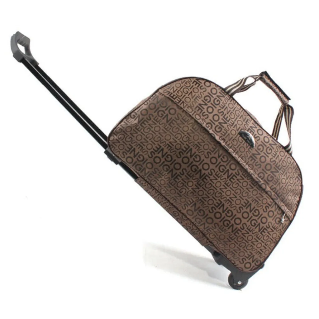 Travel Duffle Trolley Rolling Suitcase Carry On Luggage Bag