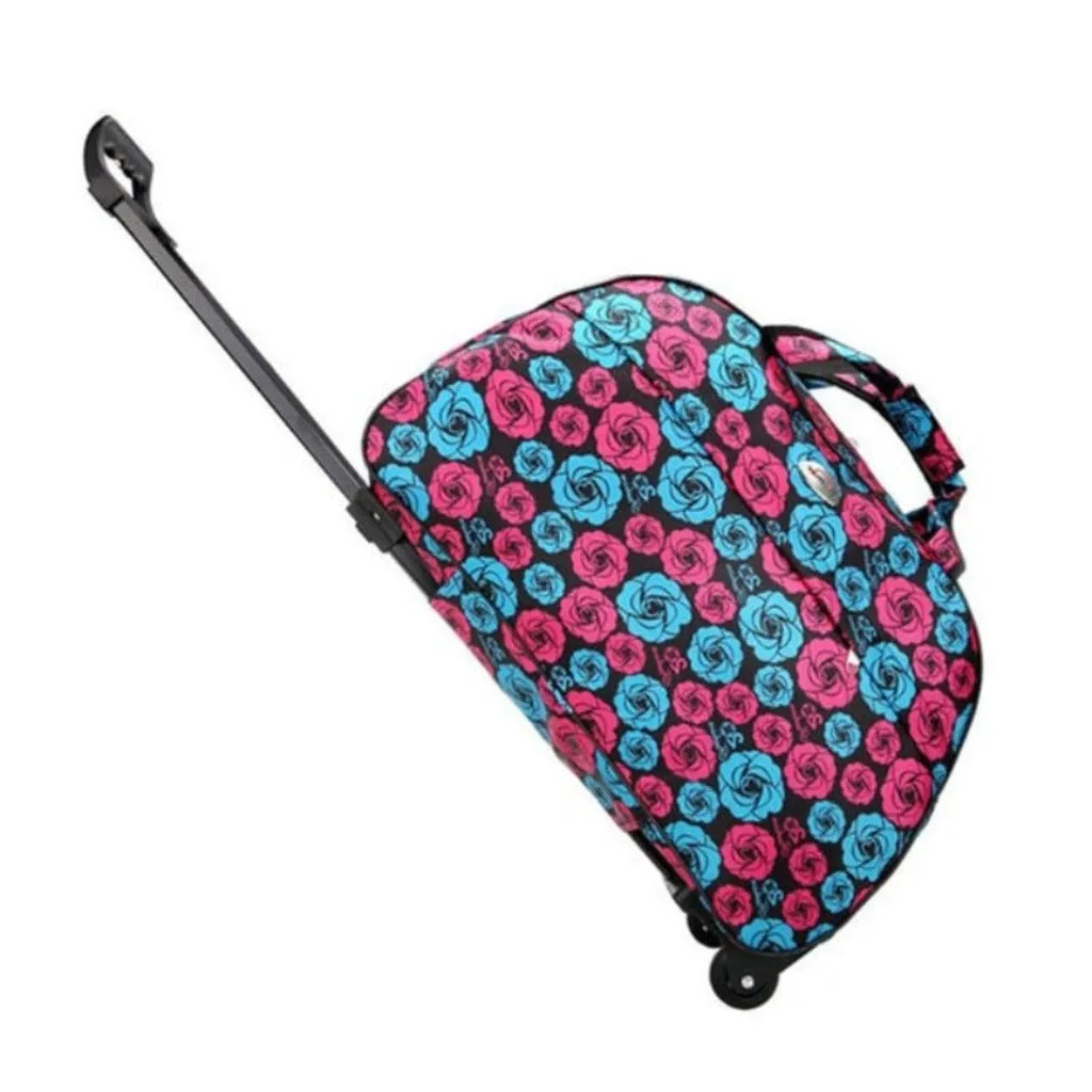 Travel Duffle Trolley Rolling Suitcase Carry On Luggage Bag