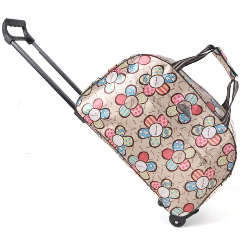 Travel Duffle Trolley Rolling Suitcase Carry On Luggage Bag