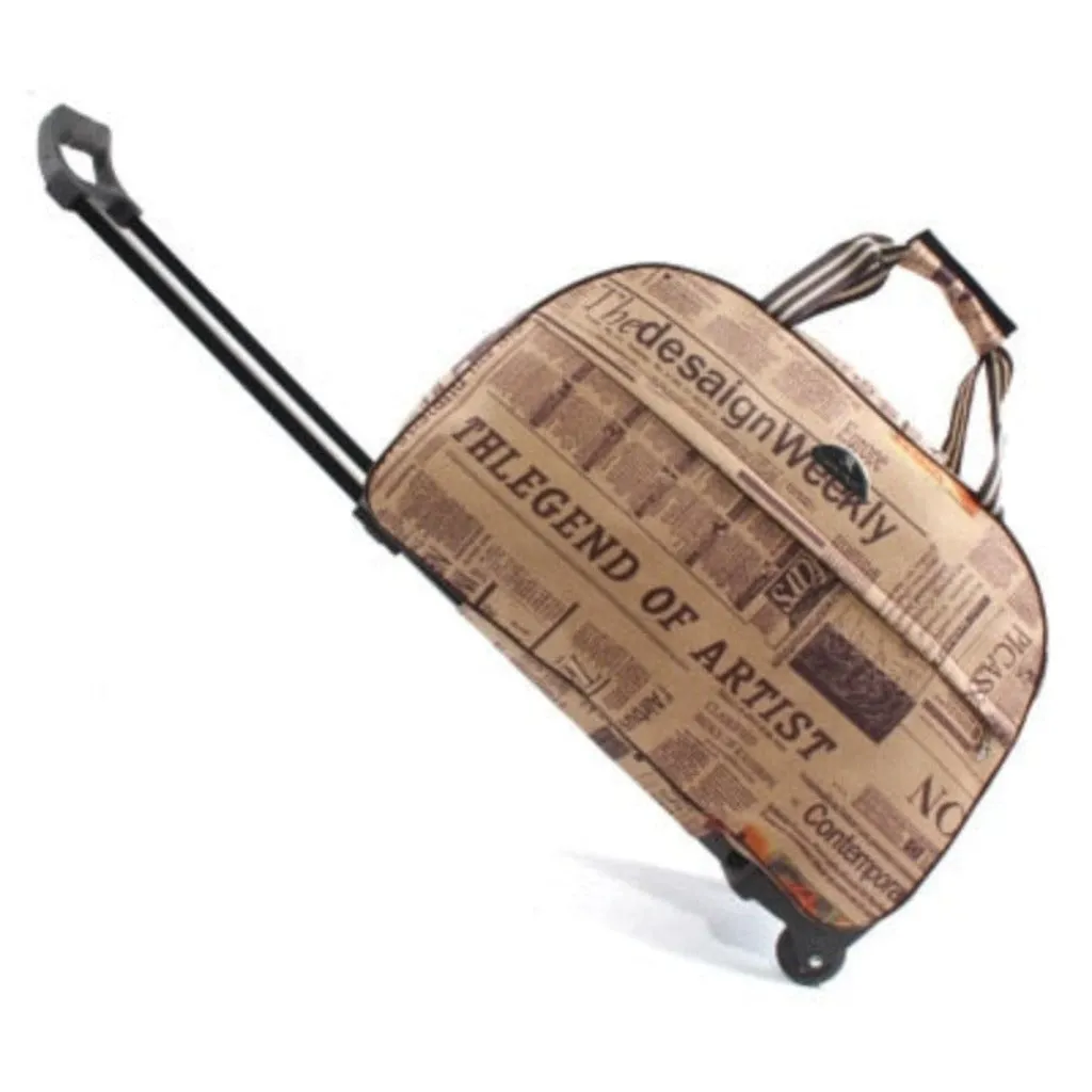 Travel Duffle Trolley Rolling Suitcase Carry On Luggage Bag
