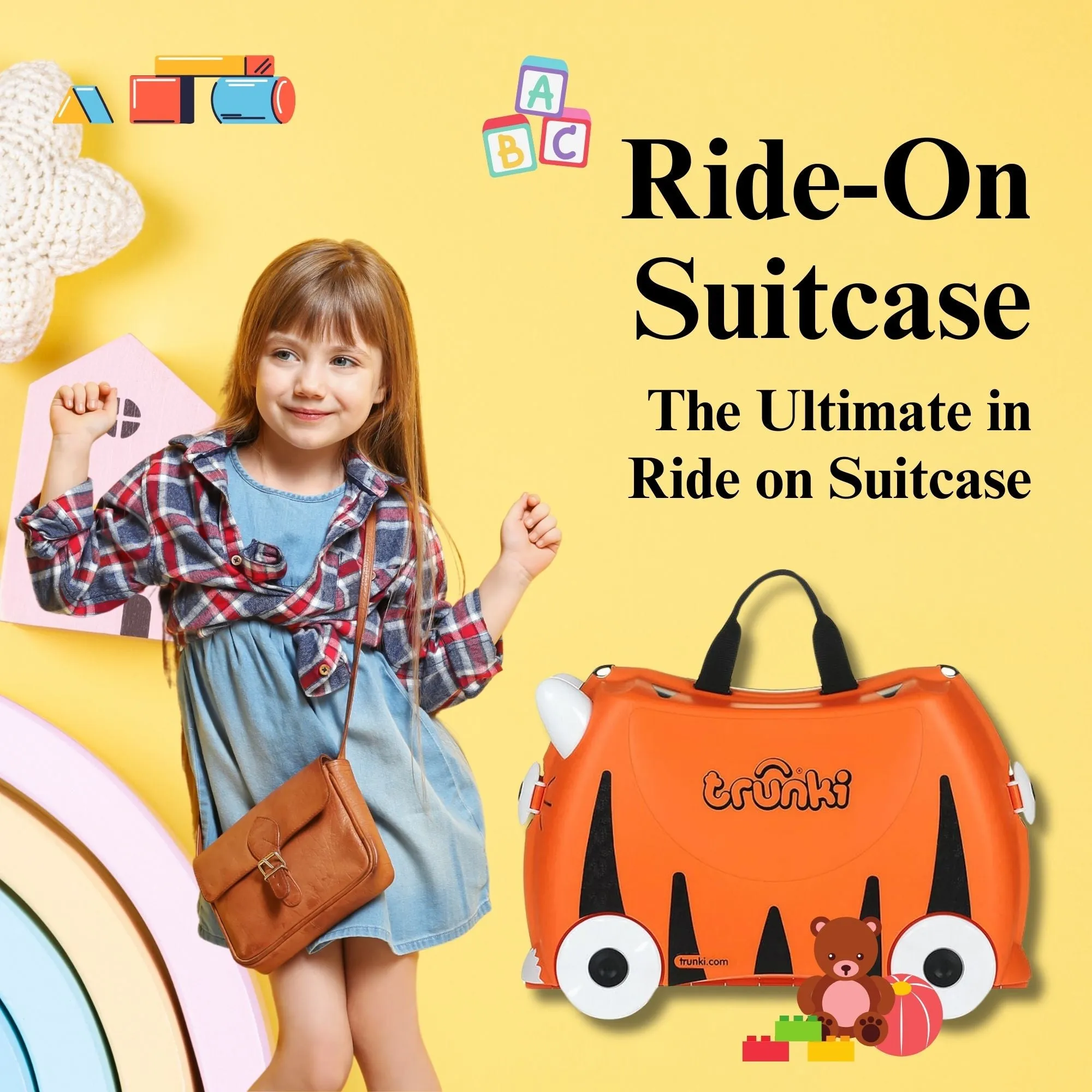 Trunki - Tipu Tiger, Childrens Ride-On Suitcase & Kid's Hand Luggage