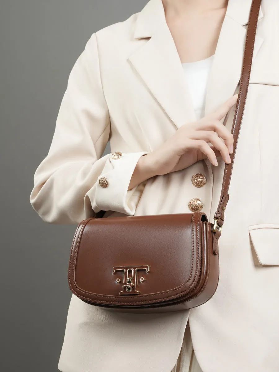 Women Minimalism Fashion Cowhide Shoulder Cross Body Bag