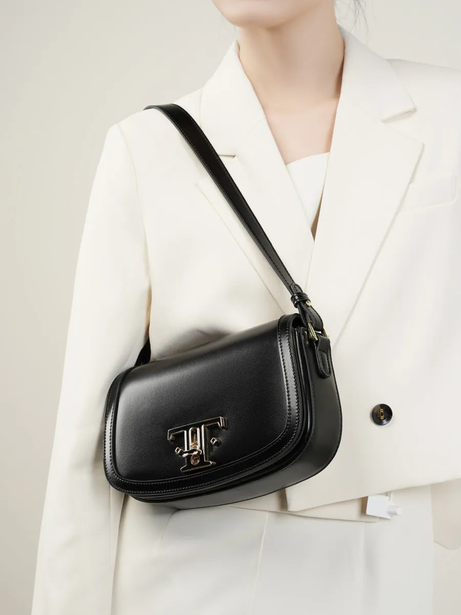 Women Minimalism Fashion Cowhide Shoulder Cross Body Bag