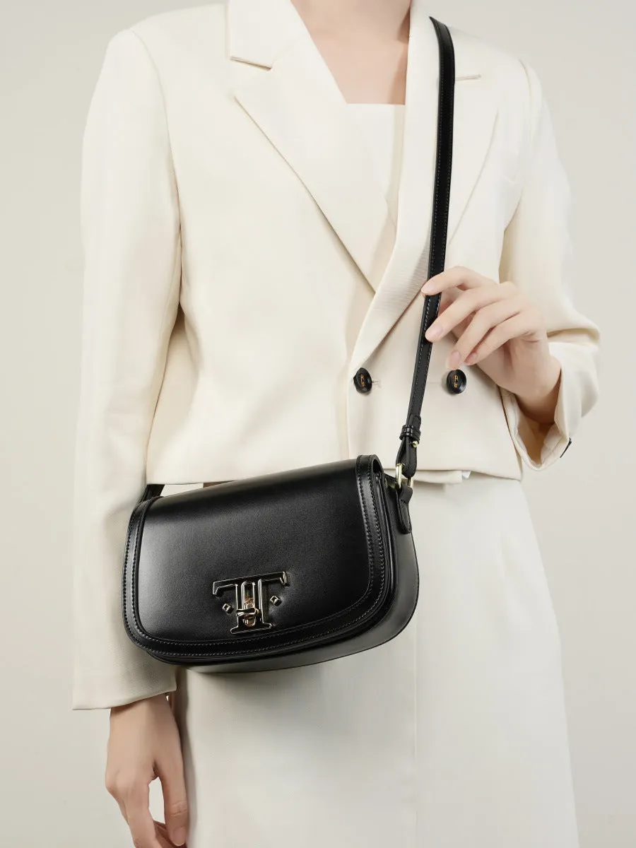 Women Minimalism Fashion Cowhide Shoulder Cross Body Bag